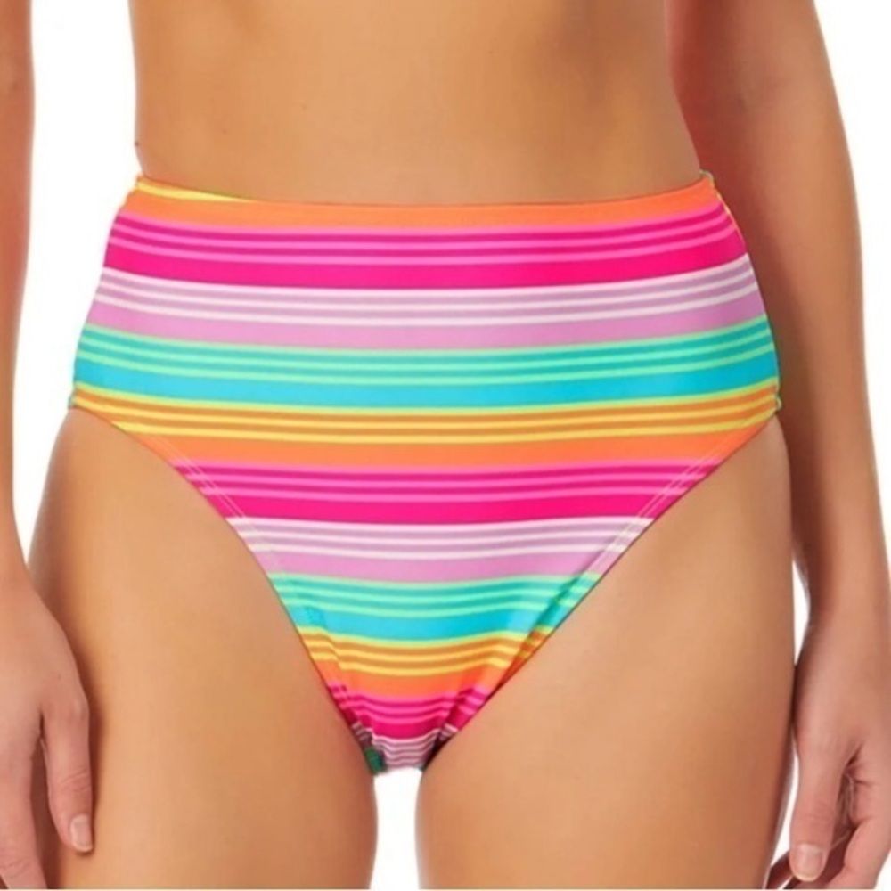 New No Boundaries Junior’s Bikini Bottoms Colorful Stripes Size Medium